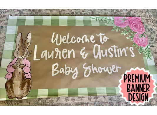 PREMIUM CUSTOM hand painted Banner - PLEASE ORDER 2 WEEKS in advance of your event date!
