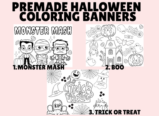 HALLOWEEN Coloring sheet banners
