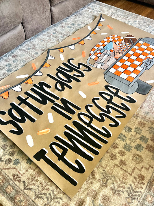 "Saturdays in" CUSTOM football banner