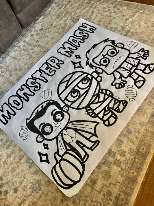 CUSTOM Coloring sheet banners