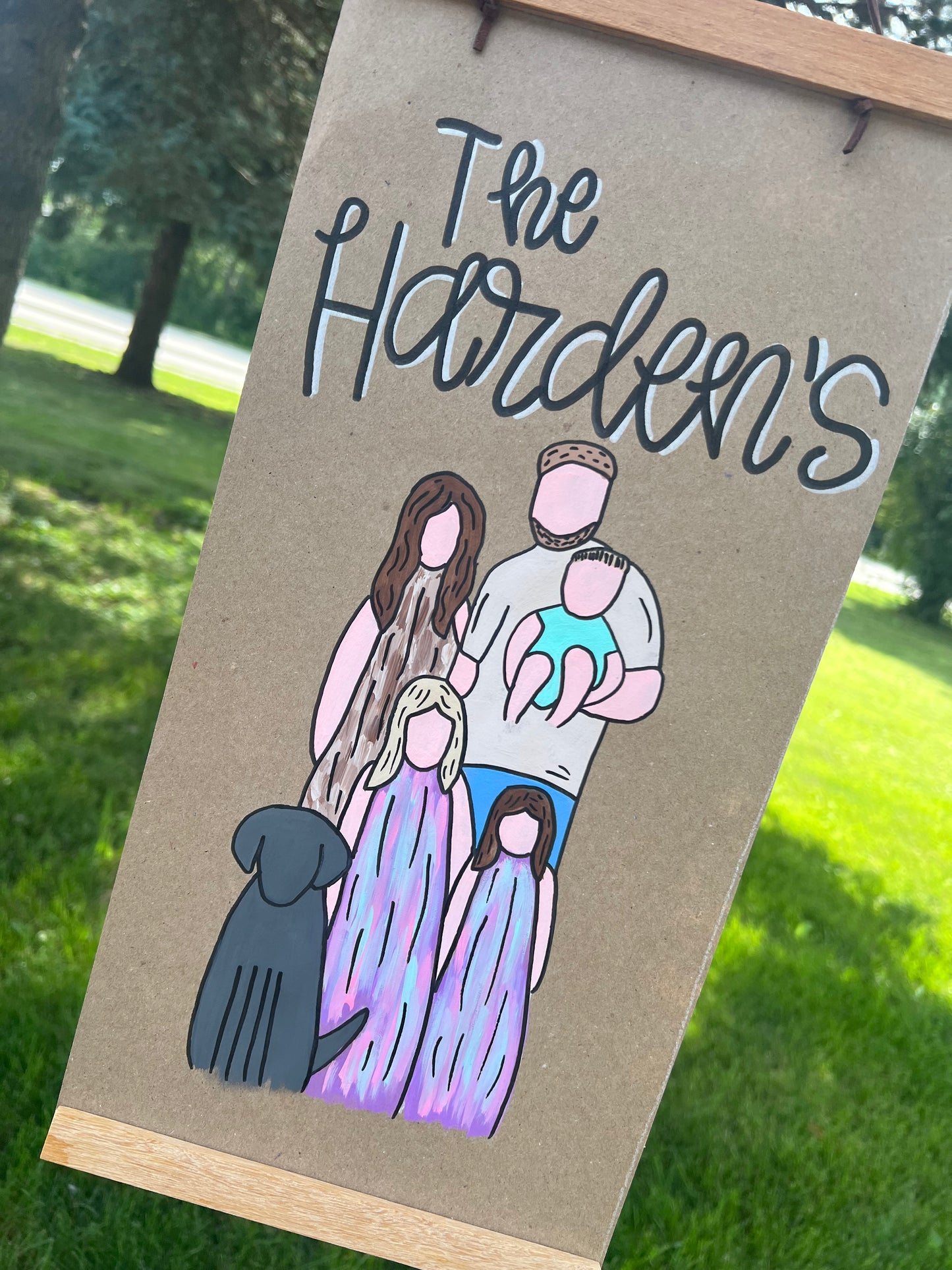 CUSTOM portrait Banner with frame
