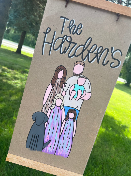 CUSTOM portrait Banner with frame