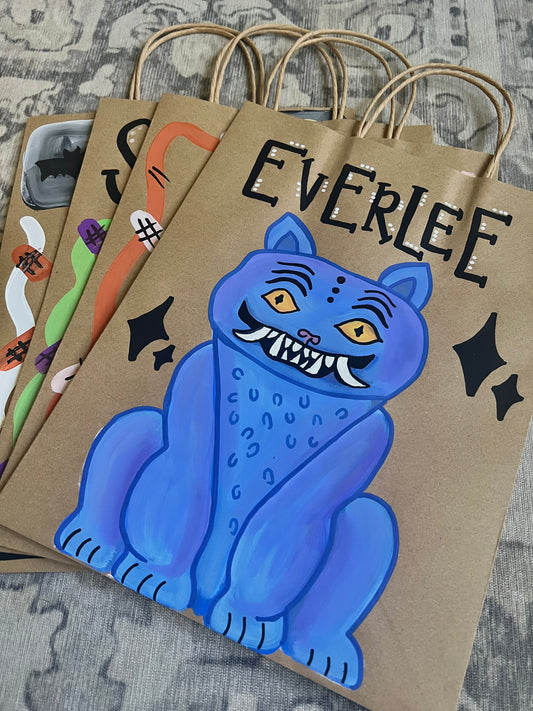 CUSTOM Halloween Painted bag