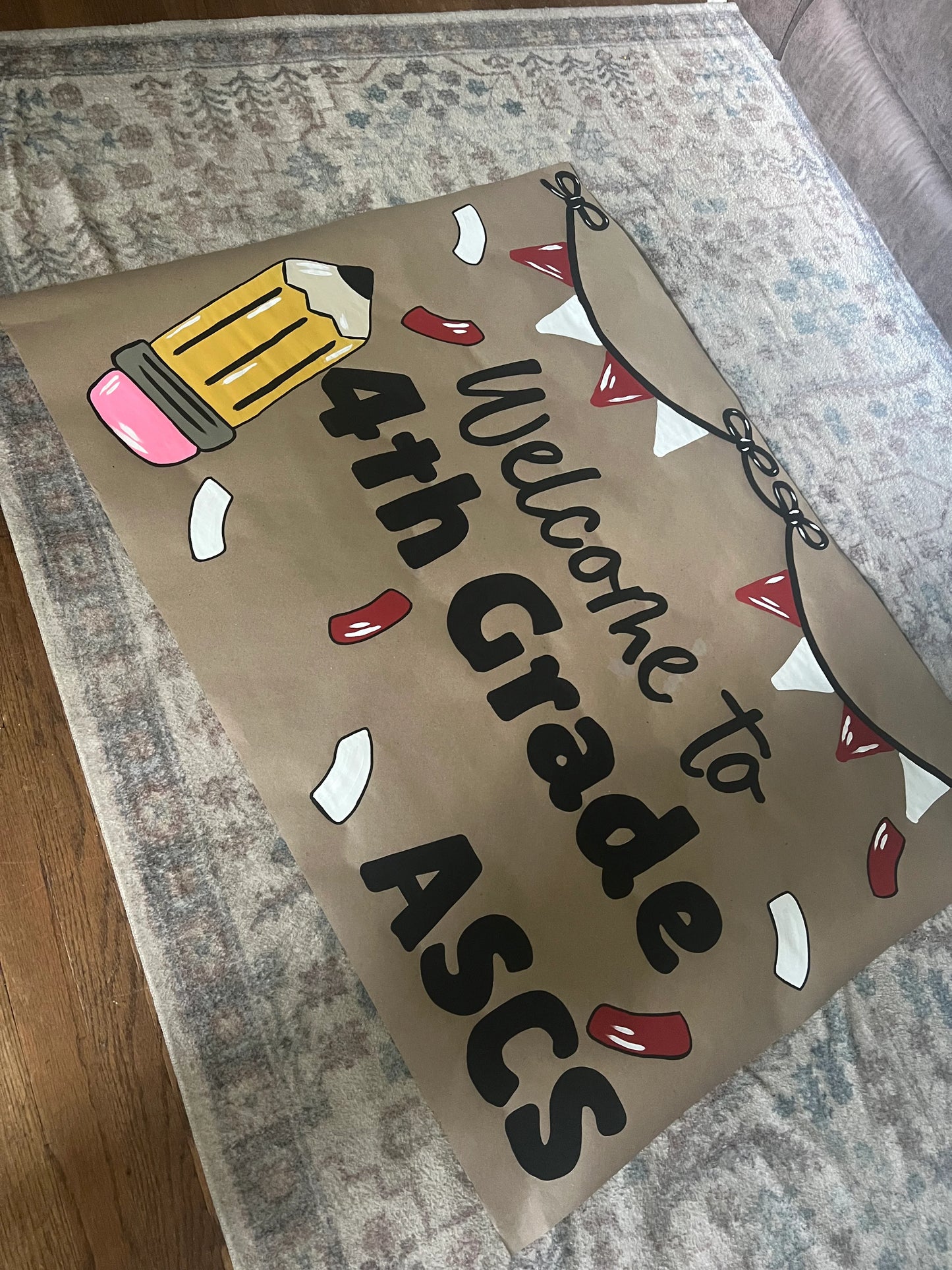 60” CUSTOM hand painted Banner - PLEASE ORDER 2 WEEKS in advance of your event date!