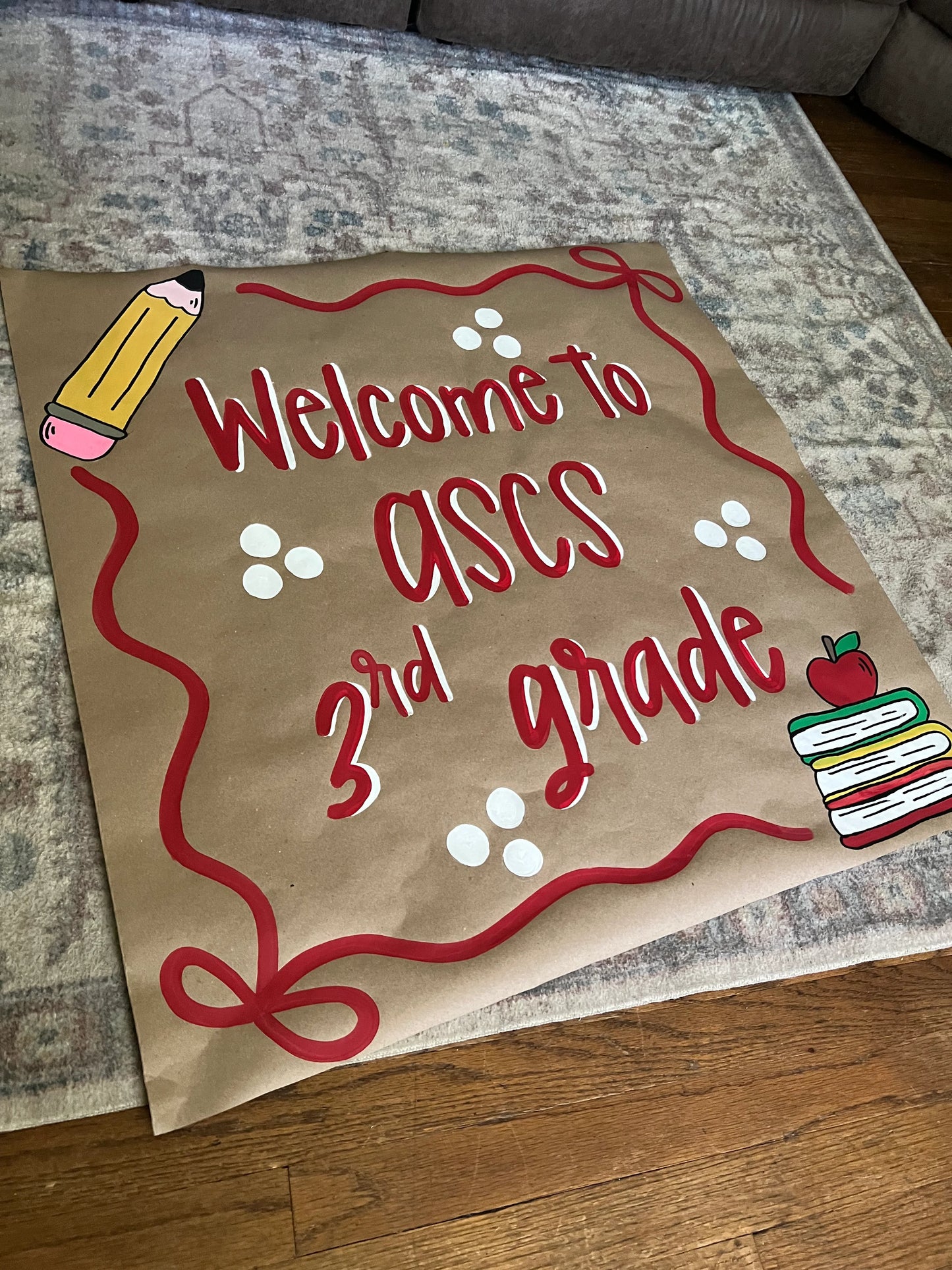 60” CUSTOM hand painted Banner - PLEASE ORDER 2 WEEKS in advance of your event date!