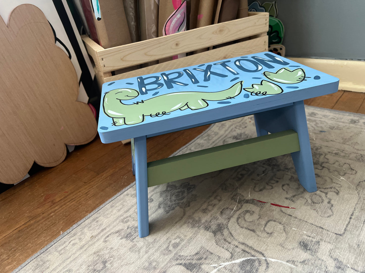 CUSTOM painted stool