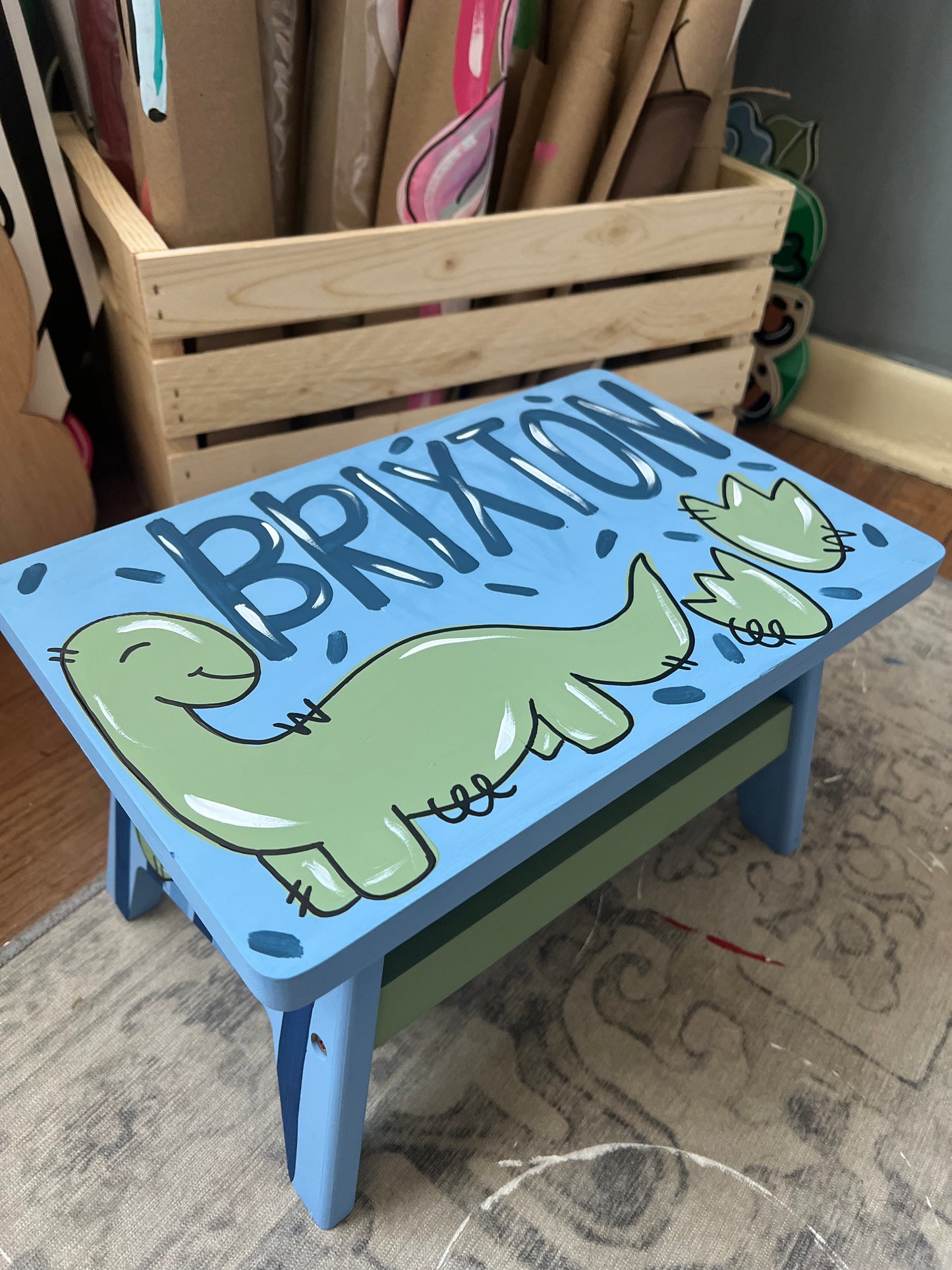 CUSTOM painted stool