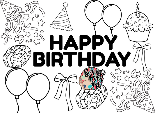 CUSTOM Coloring sheet banners