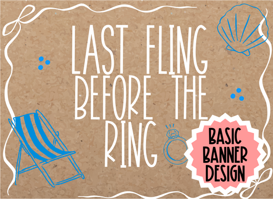 BASIC CUSTOM hand painted Banner - PLEASE ORDER 2 WEEKS in advance of your event date!
